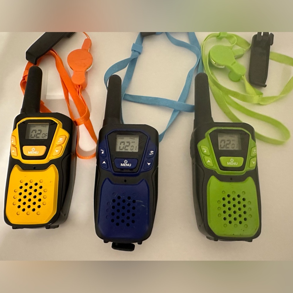 Walkie Talkies Set - Yellow, Blue, Green